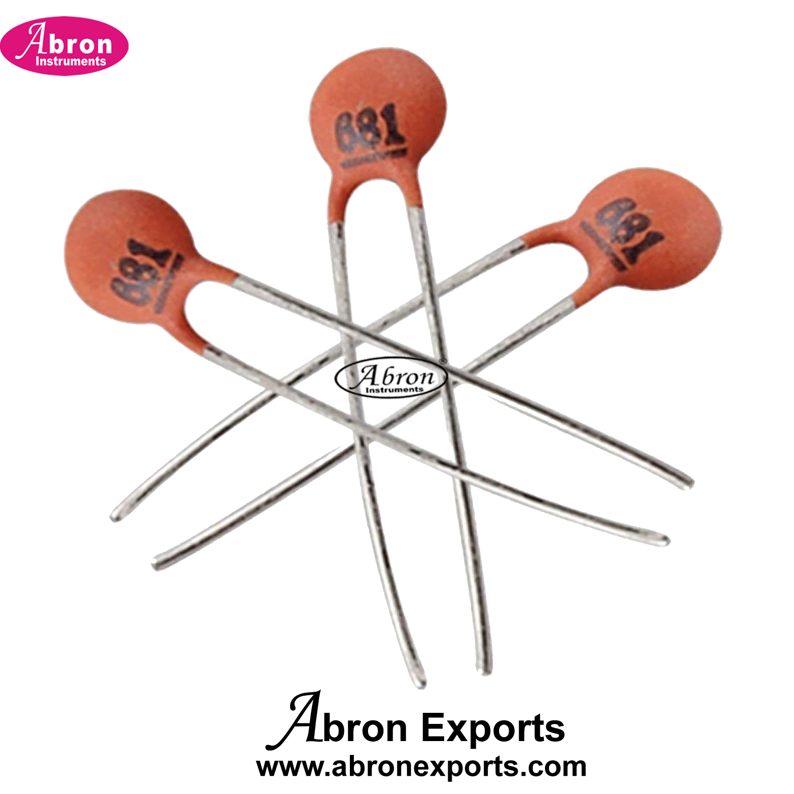 Electronic Component Spare Capacitor Ceramic Disc 50V 680pF Low Voltage 100pc Abron AE-1224C680pF 